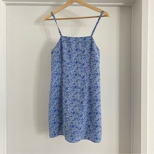 Express World Blue Floral Romper Dress